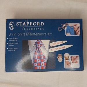 Stafford Essentials 3-in-1 Shirt Maintenance Kit - Blue and Red